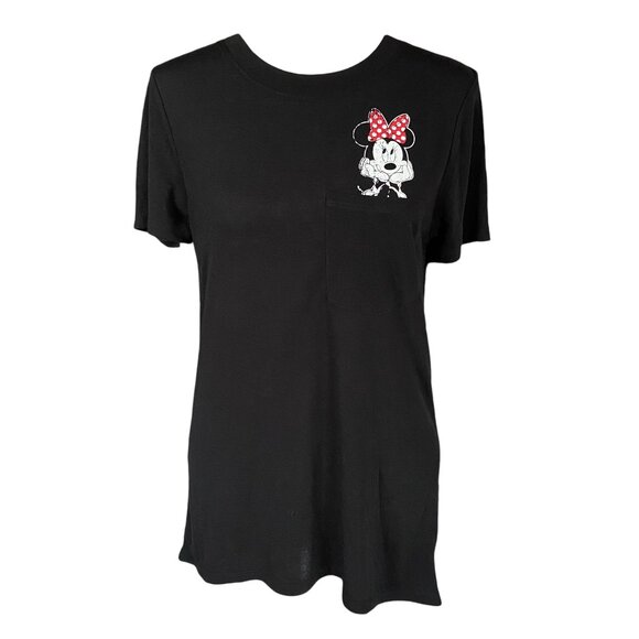 Modern Lux women's size small mini mouse black short sleeve crewneck t-shirt - Picture 1 of 10
